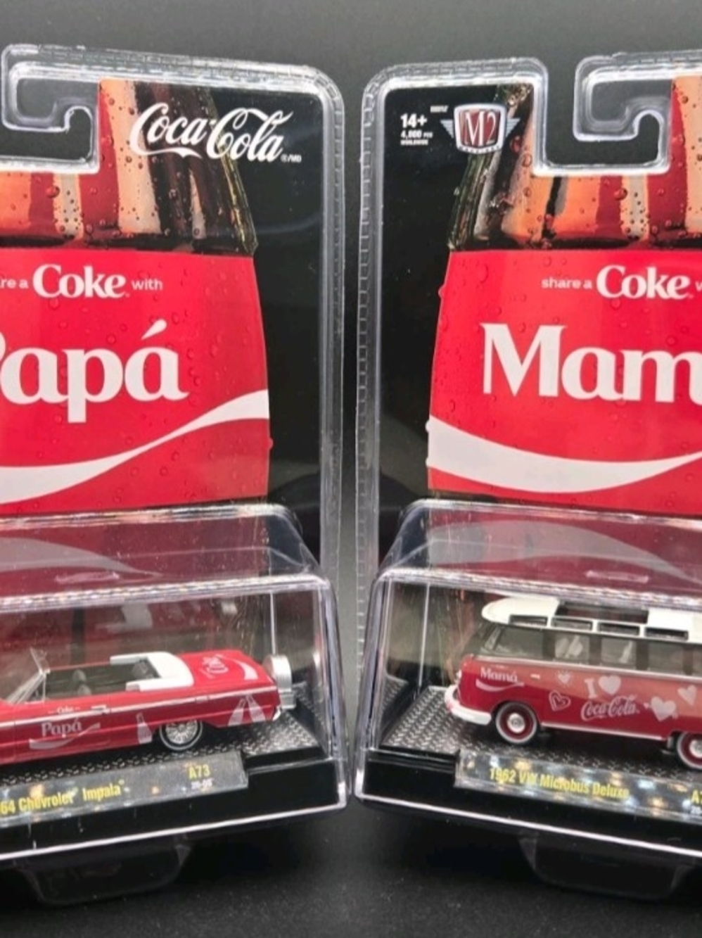 M2 Coca Cola 'Papá & Mamá' Limited Edition Diecast Collectible Vehicles